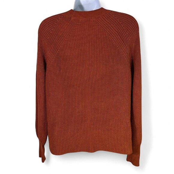 Jessica Simpson Bell Sleeve Rib Knit Crewneck Sweater in Sienna - Picture 5 of 5